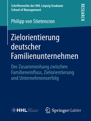 cover image of Zielorientierung deutscher Familienunternehmen